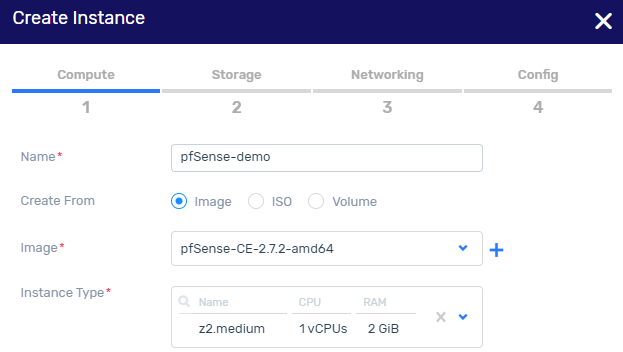 pfsense-vm-instance-create