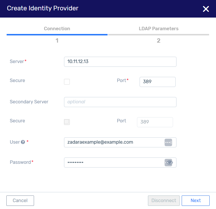 create-idp-ldap-connection